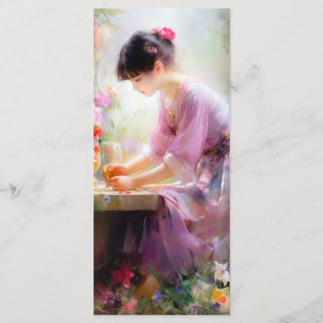 Menu Fille dans le jardin des fleurs (Devant)