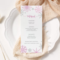 Flèches de neige en argent rose élégant Baby showe