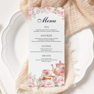 Menu Fleur de Thé Rose Vive