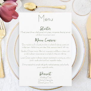 Menu Fleur de tulipe rose