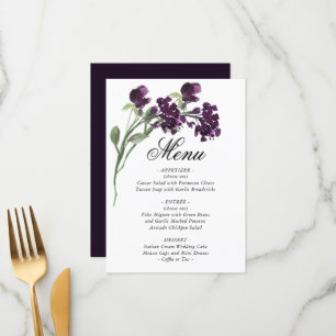 Menu Fleur sauvage   Bleu classique Fleurs de Jardin Bo
