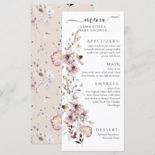 Menu fleur sauvage Boho Baby Girl Douche