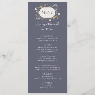 Menu Fleur sauvage de printemps Dîner Mariage Dusty P