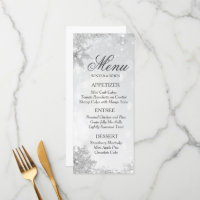 Menu Flocon de Neige Hivernal givré
