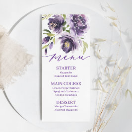 Menu Floral Violet