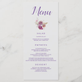 Menu Flore violet chic