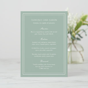 Menu Florence Sage Green Mariage élégant