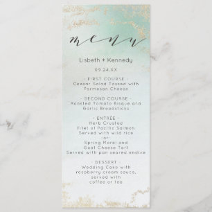 Menu Fond Abstrait Aqua Ombre avec Parties scintillant 