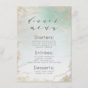 Menu Fond Abstrait Aqua Ombre avec Parties scintillant