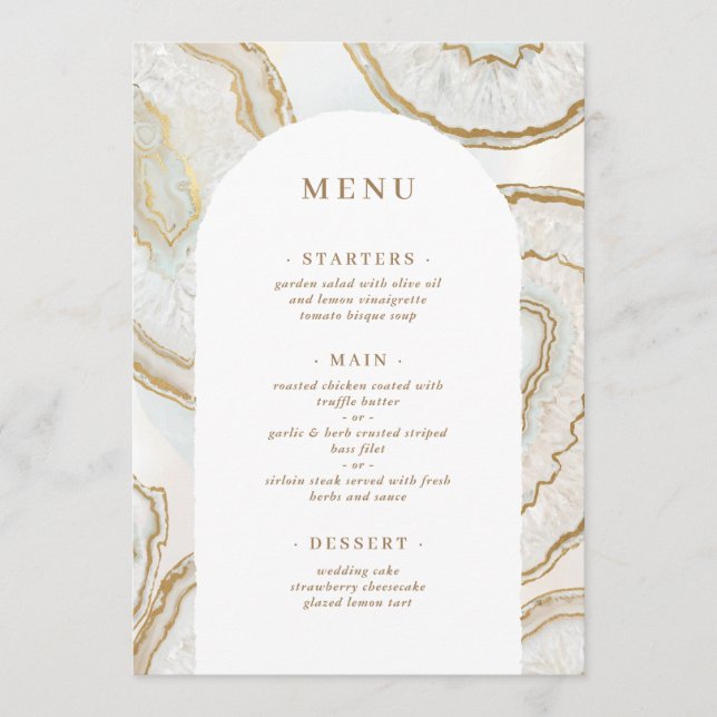 Menu Fond de quartz agate (Devant)