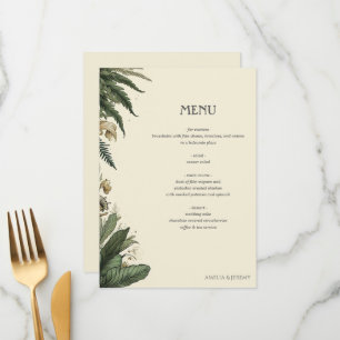 Menu Forêt vintage enchantée