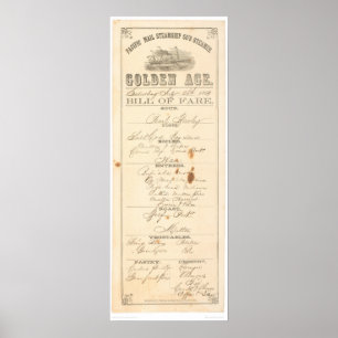 Menü für Dampfgarer "Goldenes Zeitalter" (1276A) Poster