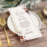Menü für die Herbst-Anemone-Hand-Drawn-Grenze Menükarte<br><div class="desc">Herbst Anemone Blumendesigns oben rechts und unten verlassen von bordeauxroter,  handgezeichneter Grenze.</div>