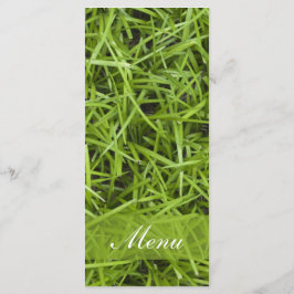 Menü für grüne Gras im Hintergrund Menükarte