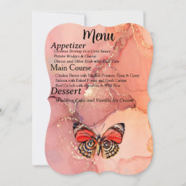 Menü für Hochzeit im Herbst Event w Tree & Butterf