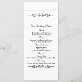 Menü für Hochzeiten Menükarte