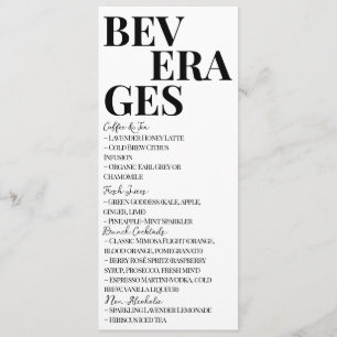 Menü für Minimalistische Brunch-Getränke am Mutter Menükarte