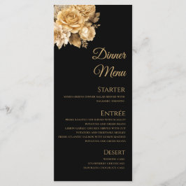 Menü für neutrale Blume Bouquet-Wedding Menükarte