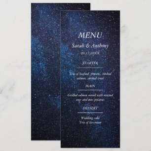 Menu Galaxy Celestiy Stars Night Sky Mariage Food