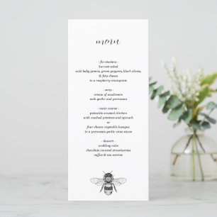 Menu Garden Bee Mariage