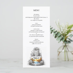Menu Gâteau Mariage californien