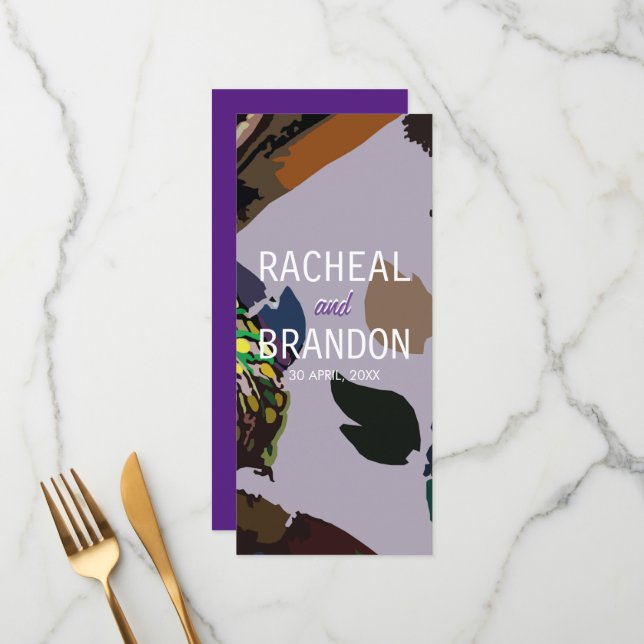 Menu géant coloré de la culture thaïlandaise sur le fle (Devant/Arrière en situation)