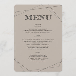 Menu Geo Modern Bar/Menu Bat mitzvah