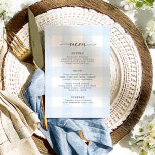 Menu Gingham Bleu