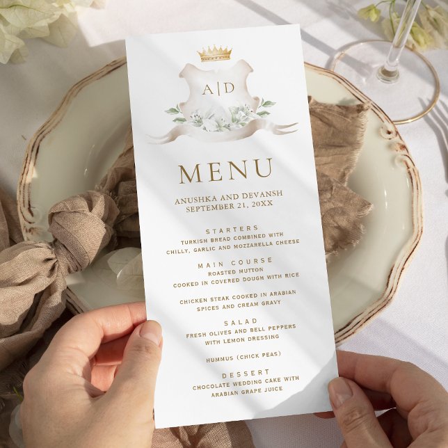 Menu Gold Crest Mariage royal de la Couronne (Créateur téléchargé)