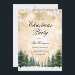 Menü "Gold Winter Christmas Invest Program" Einladung<br><div class="desc">Elegante Weihnachts-Feier mit Programm und Menü mit Weihnachts Winter Wonderland Watercolor .</div>