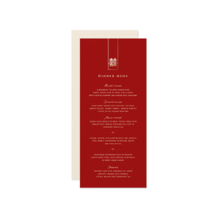 Menu Grand Rectangle double bonheur Mariage chinois