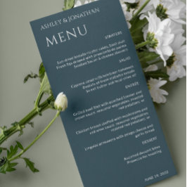 Menu Gras minimaliste - Mariage