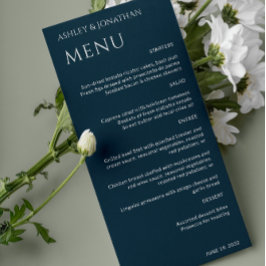 Menu Gras minimaliste - Mariage