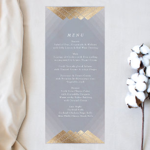 Menu Gray Déco Gatsby Mariage