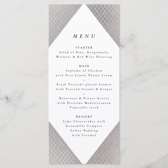 Menu Gray Gatsby Grand Mariage Gray Gray (Devant)