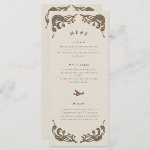 Menu grenade vintage