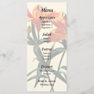 Menu Groupe de lys orange