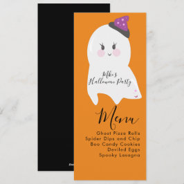 Menü "Halloween Ghost Costume Party" Feiertagskarte