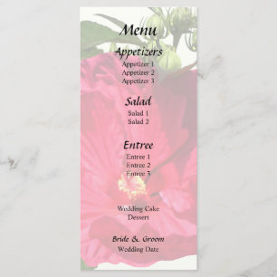 Menu Hibiscus Rose Foncé