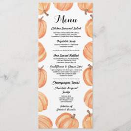 Menü Hochzeitsempfehlung Rustikale Pumpkin Fall Ca Einladung