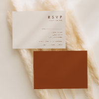 Menu Horizontal Desert Terracotta Choix RSVP