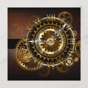 Menu Horloge Steampunk avec des engrenages anciens