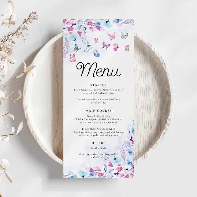 Menu Il Me Donne Fête des mariées Aux Papillons (Créateur téléchargé)