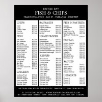 Menü im Restaurant "Fish & Chip"