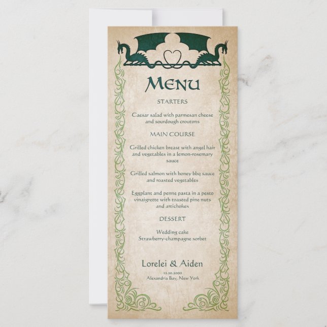 Menu Imaginaire Dragon Gamer (Devant)