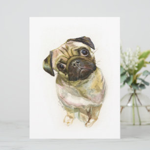 Menu Impression carlin face Chien de Carlin mignon