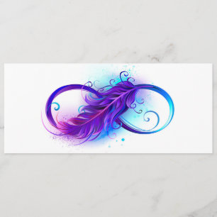 Menu Infinity with purple feather