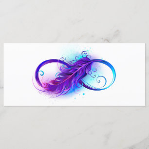 Menu Infinity with purple feather