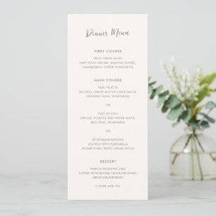 Menu Ivoire moderne Mariage simple