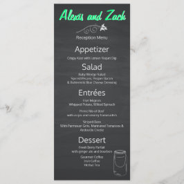 Menu Jar Mason de tableau noir rustique